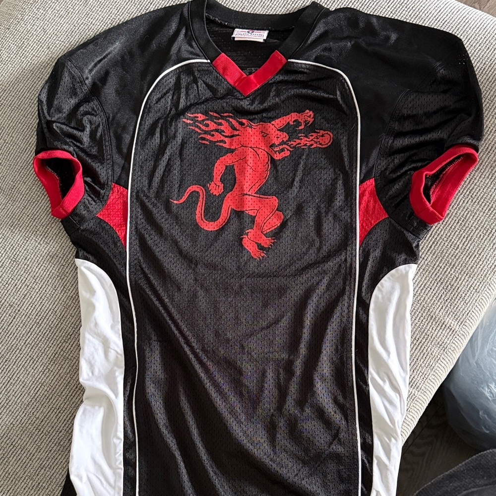 Fireball Black and Red Graphic Men's Football Jersey